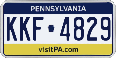 PA license plate KKF4829