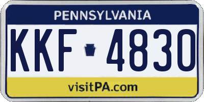PA license plate KKF4830