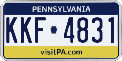 PA license plate KKF4831
