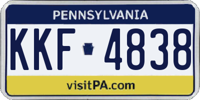 PA license plate KKF4838