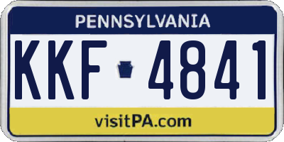 PA license plate KKF4841