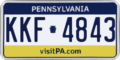 PA license plate KKF4843