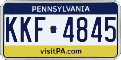 PA license plate KKF4845