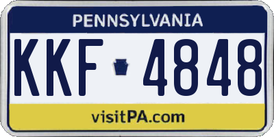 PA license plate KKF4848