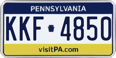 PA license plate KKF4850