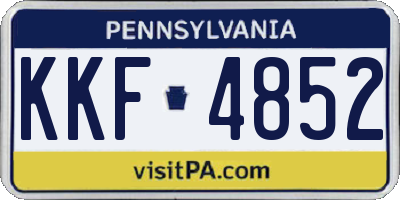 PA license plate KKF4852