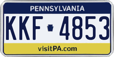 PA license plate KKF4853