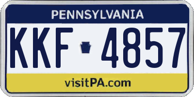 PA license plate KKF4857