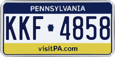 PA license plate KKF4858