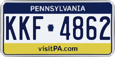 PA license plate KKF4862