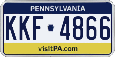 PA license plate KKF4866