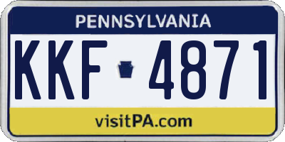 PA license plate KKF4871