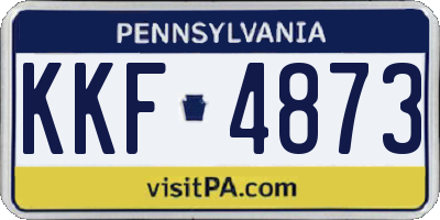 PA license plate KKF4873