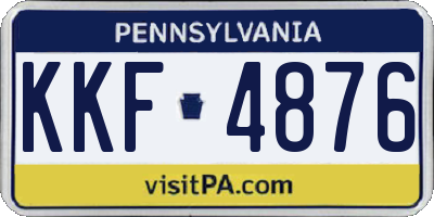 PA license plate KKF4876