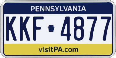 PA license plate KKF4877