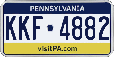 PA license plate KKF4882