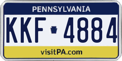 PA license plate KKF4884