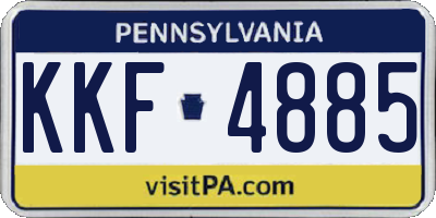 PA license plate KKF4885