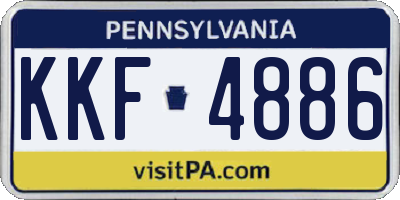 PA license plate KKF4886