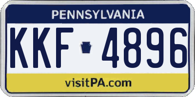 PA license plate KKF4896