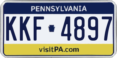 PA license plate KKF4897