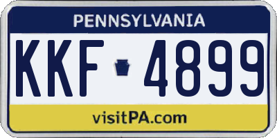 PA license plate KKF4899