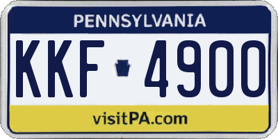 PA license plate KKF4900