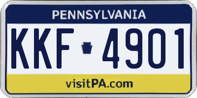 PA license plate KKF4901
