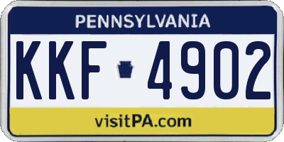 PA license plate KKF4902