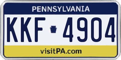 PA license plate KKF4904