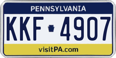 PA license plate KKF4907