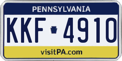 PA license plate KKF4910