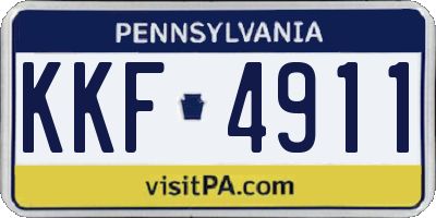 PA license plate KKF4911