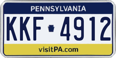 PA license plate KKF4912