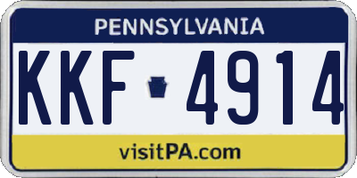 PA license plate KKF4914