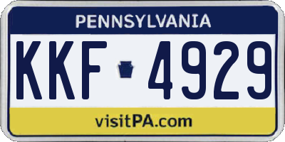 PA license plate KKF4929