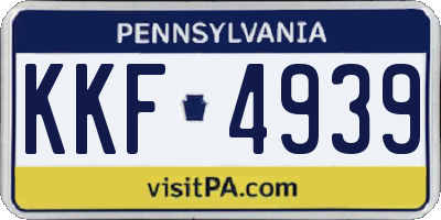 PA license plate KKF4939