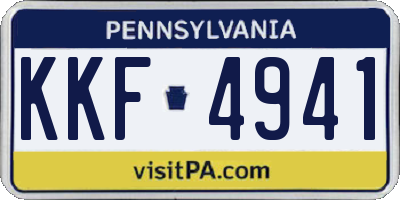 PA license plate KKF4941