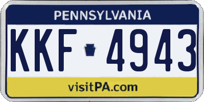 PA license plate KKF4943