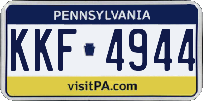 PA license plate KKF4944