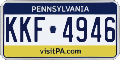 PA license plate KKF4946