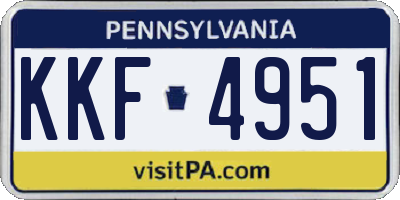 PA license plate KKF4951