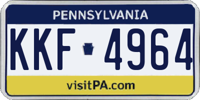 PA license plate KKF4964