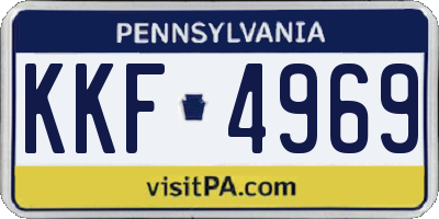 PA license plate KKF4969