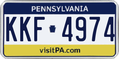 PA license plate KKF4974