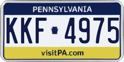 PA license plate KKF4975
