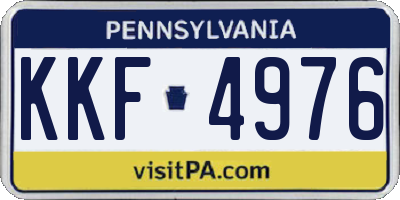 PA license plate KKF4976