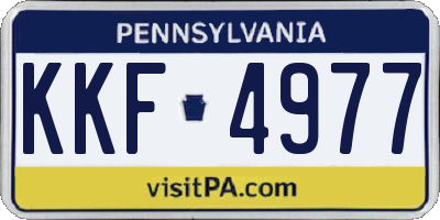 PA license plate KKF4977