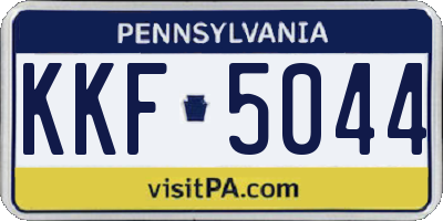 PA license plate KKF5044