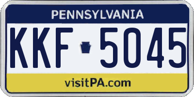PA license plate KKF5045